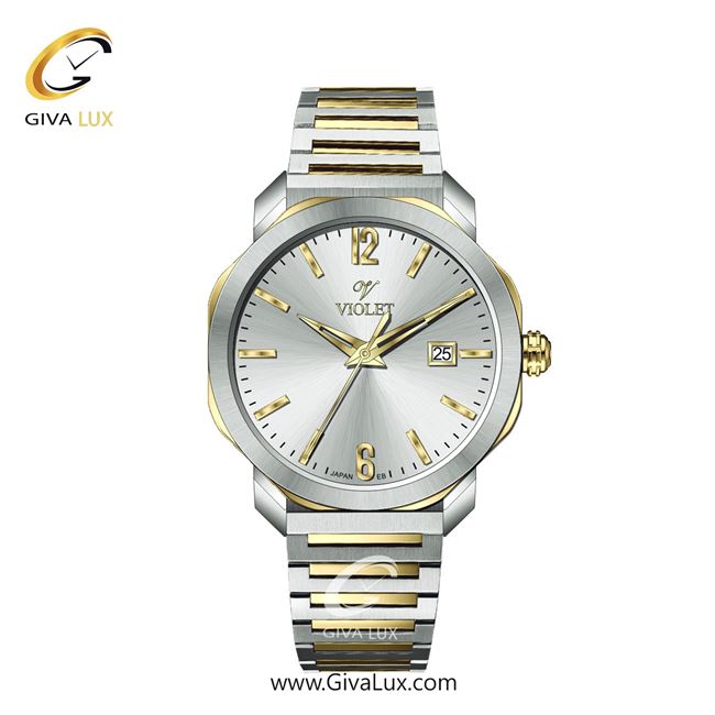 ساعت مچی اورجینال زنانه ویولت VIOLET نقره ای-طلایی | طلایی-نقره ای| نقره ای| کد رفرنس 0627/2